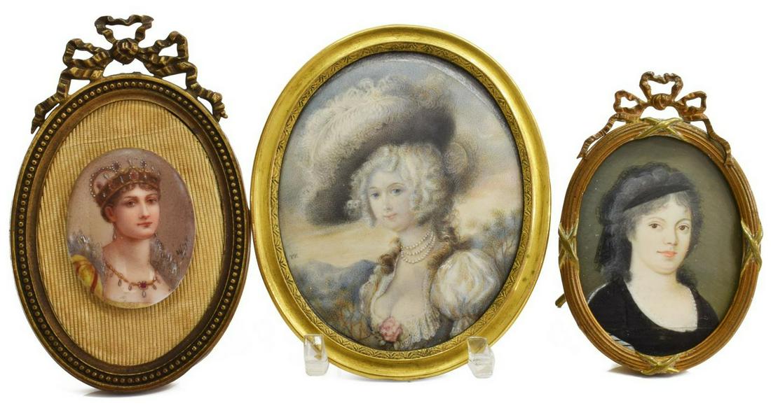 (3) PAINTED PORTRAIT MINIATURES, EMPRESS JOSEPHINE (1 of 4)