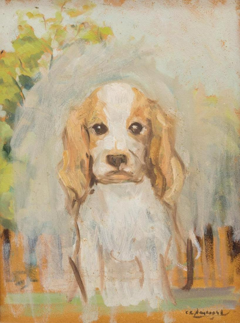 CLARA PANCOAST (1872-1959) COCKER SPANIEL PAINTING (1 of 5)