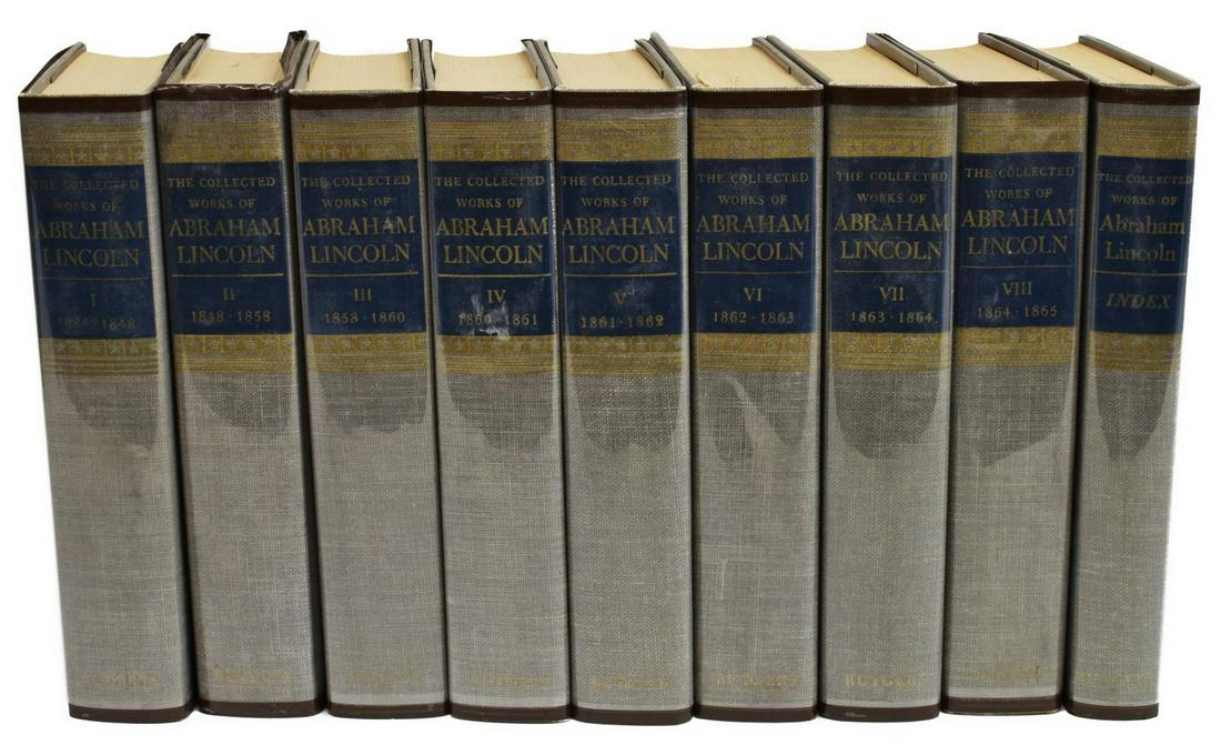 (9) VOLUMES THE COLLECTED WORKS OF ABRAHAM LINCOLN (1 of 3)