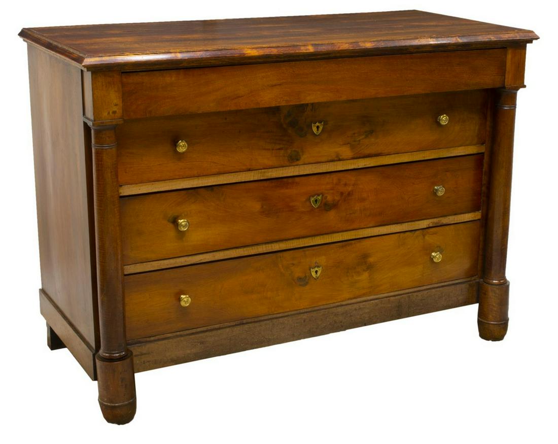 FRENCH EMPIRE MAHOGANY FOUR-DRAWER COMMODE (1 of 5)