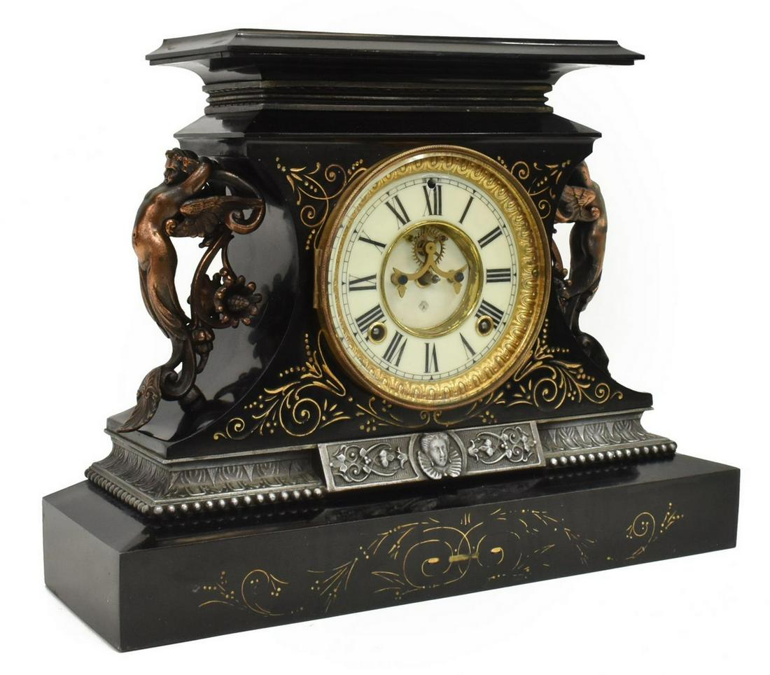 Ansonia Clock Co Open Escapement Mantel Clock Dec 07 19 Austin Auction Gallery In Tx