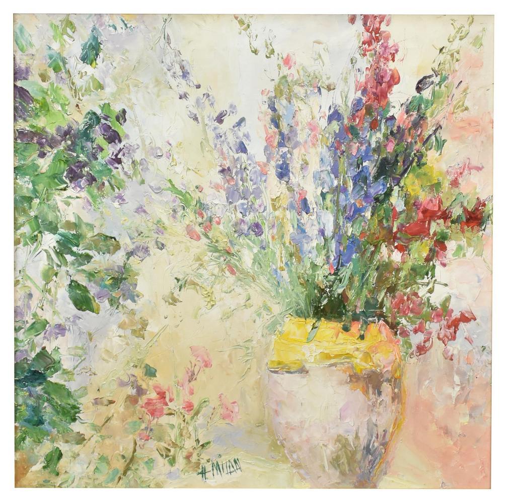 HENRIETTA MILAN (20TH C.) FRAMED OIL ON CANVAS (1 of 4)