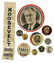 (11) CAMPAIGN PINS ROOSEVELT, GARNER, COX