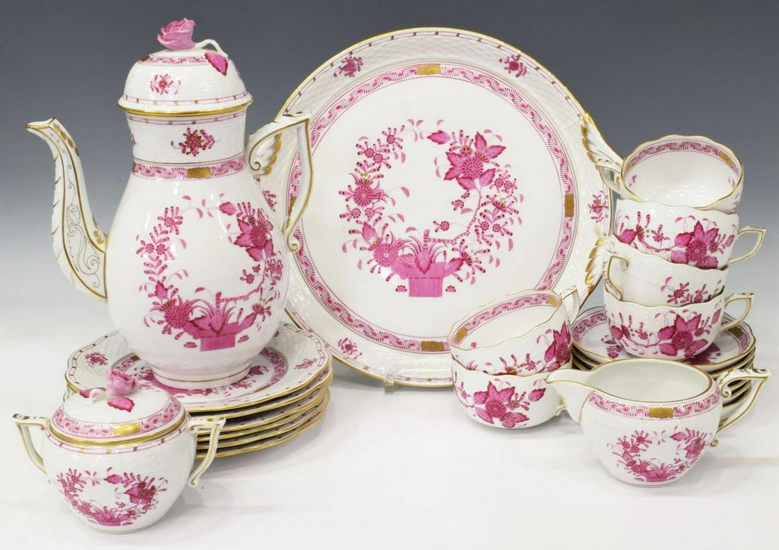 (22) HEREND 'INDIAN BASKET' TEA & DESSERT SERVICE (1 of 5)