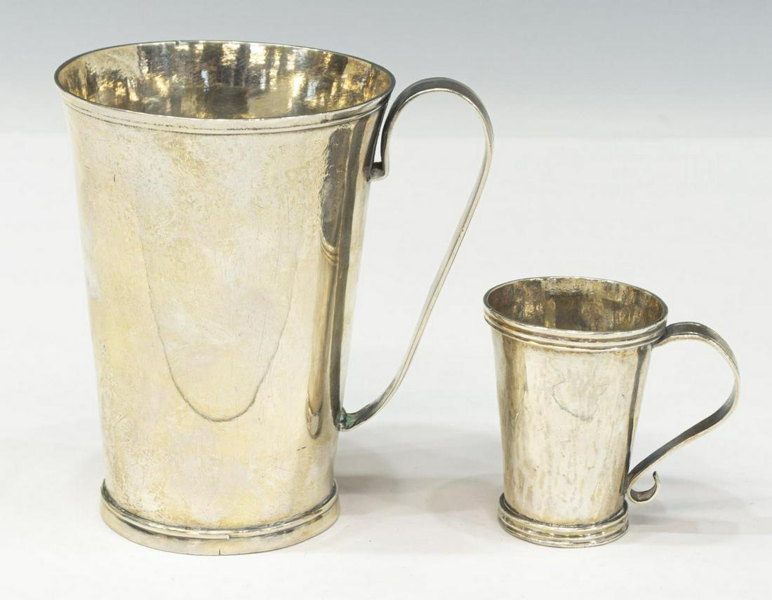 (2) SPANISH COLONIAL SILVER HANDLED CUPS (1 of 4)