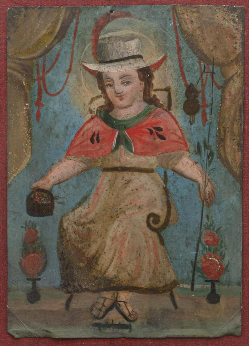 FRAMED MEXICAN RETABLO OF THE CHRIST CHILD (1 of 3)