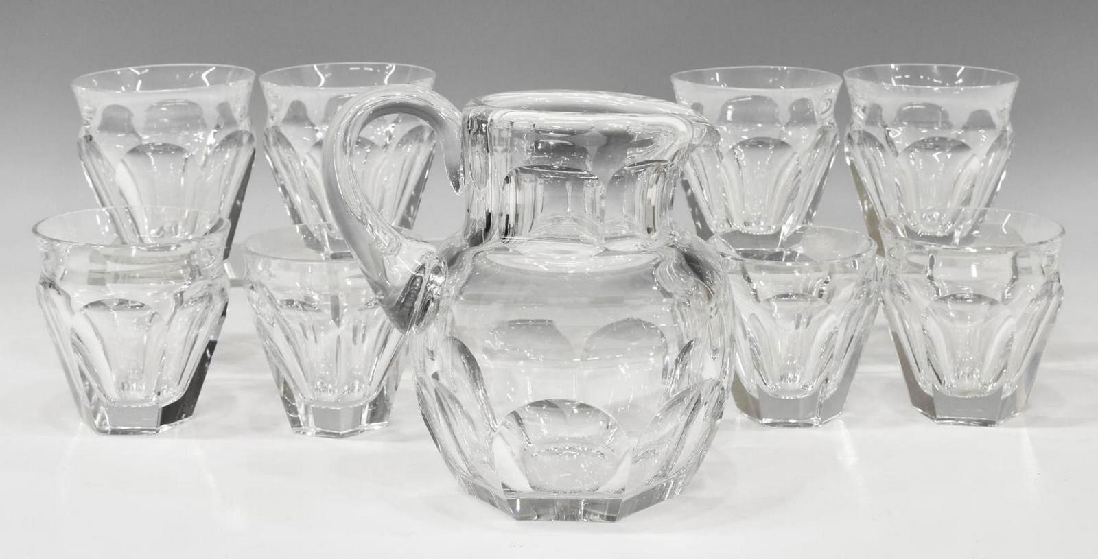 (9) BACCARAT TALLYRAND CRYSTAL TUMBLERS & PITCHER (1 of 2)