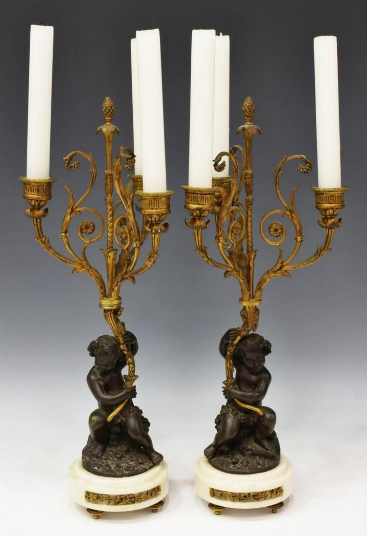 (2) FRENCH LOUIS XVI STYLE FIGURAL CANDELABRA (1 of 3)