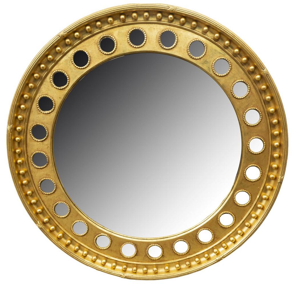 FRIEDMAN BROTHERS ROUND CONVEX WALL MIRROR (1 of 4)