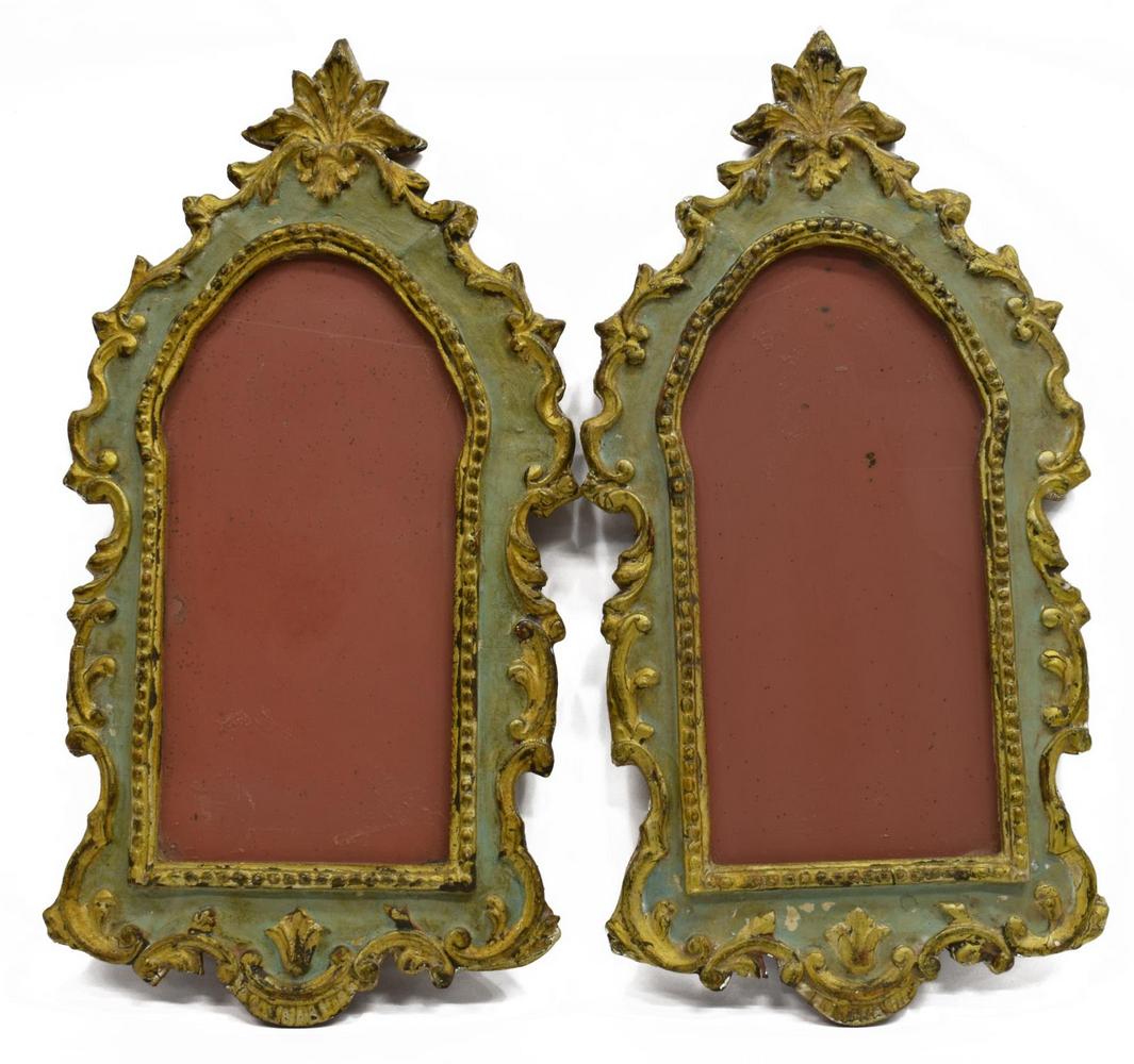 (2) FLORETINE STYLE PAINTED WOOD FRAMES (1 of 2)