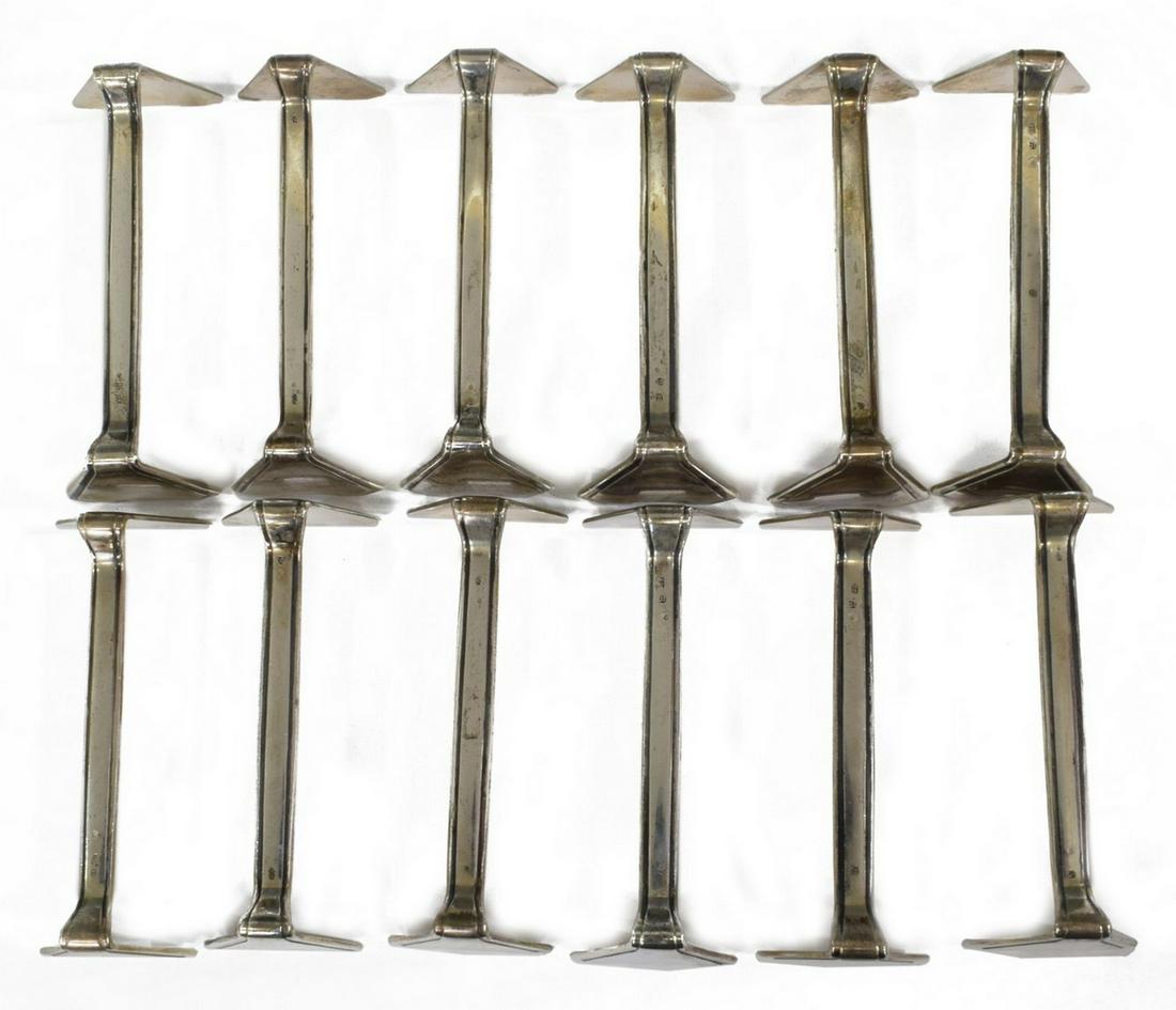(12) FRENCH 800 SILVER KNIFE RESTS (1 of 4)