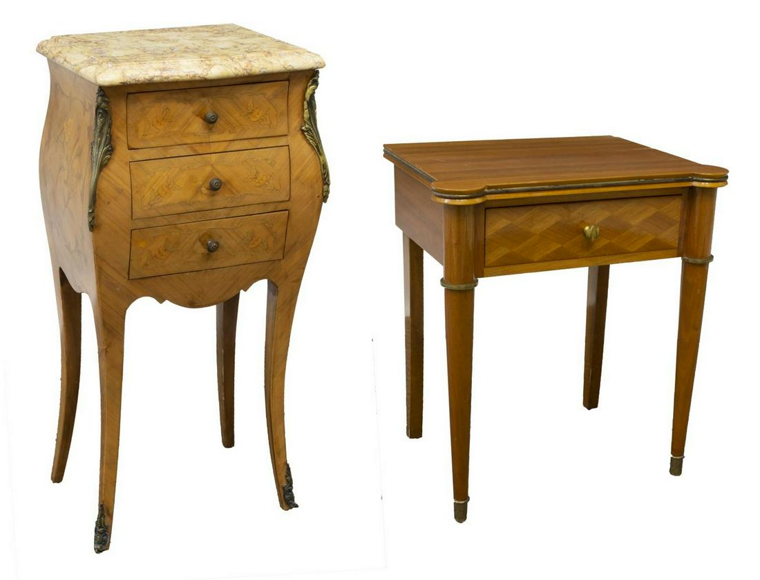 (2) VARIED FRENCH BEDSIDE CABINETS (1 of 6)