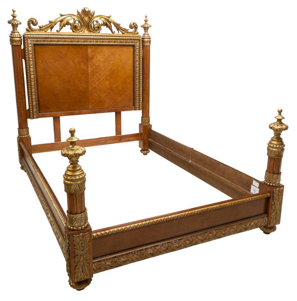 PULASKI EMPIRE STYLE 'BELLISIMO' PARCEL GILT BED (1 of 3)