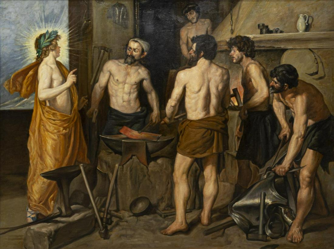 'APOLLO IN THE FORGE' AFTER VELAZQUEZ, 45" x 51" (1 of 7)