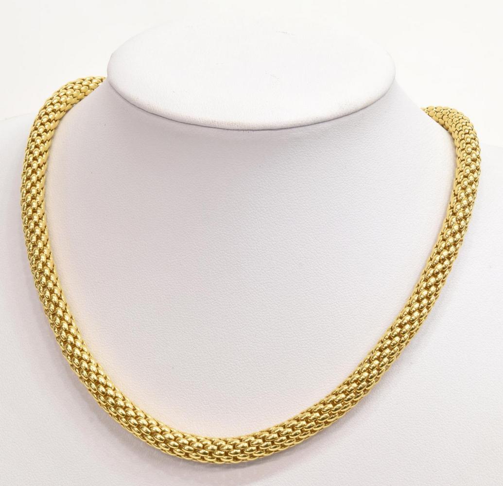 ITALIAN DESIGN FOPE 18KT GOLD PANTHER NECKLACE (1 of 9)