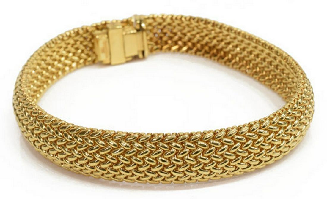 TIFFANY & CO 18K YELLOW GOLD MESH BRACELET (1 of 3)