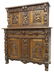 FINE FRENCH FIGURAL CARVED OAK STEPBACK SIDEBOARD
