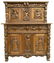 FINE FRENCH FIGURAL CARVED OAK STEPBACK SIDEBOARD - 2