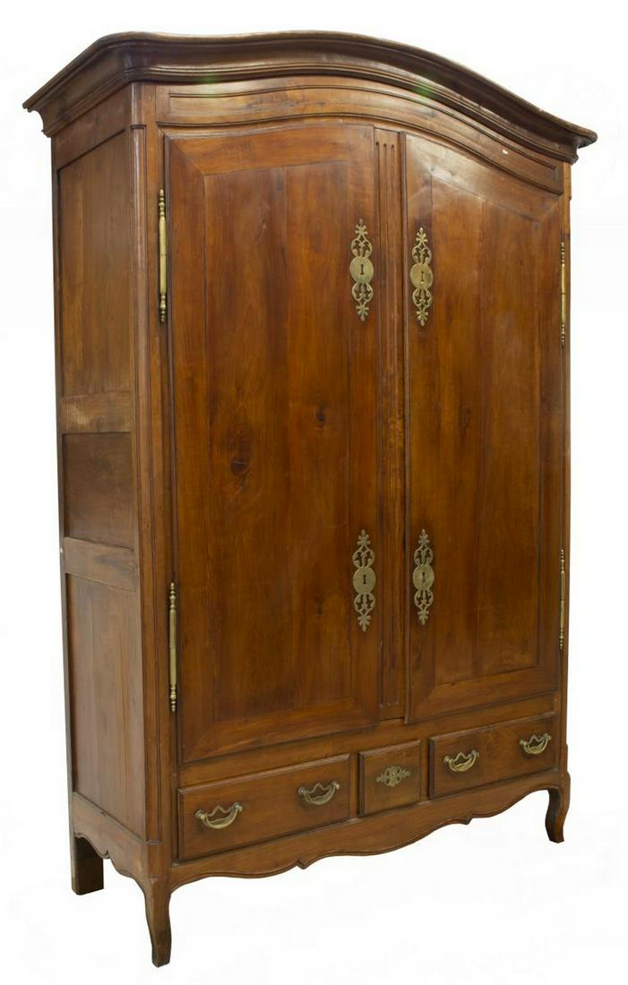 FRENCH LOUIS XV STYLE WALNUT ARMOIRE (1 of 3)