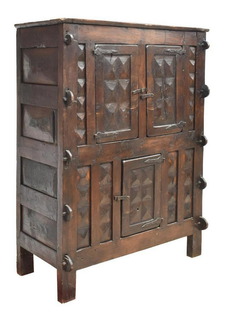 RUSTIC CONTINENTAL CABINET, 18TH/ 19TH C. (1 of 4)