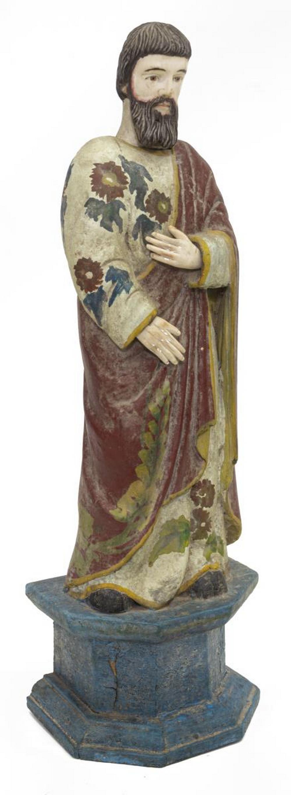 SPANISH CARVED RELIGIOUS JOSEPH FIGURE (1 of 4)