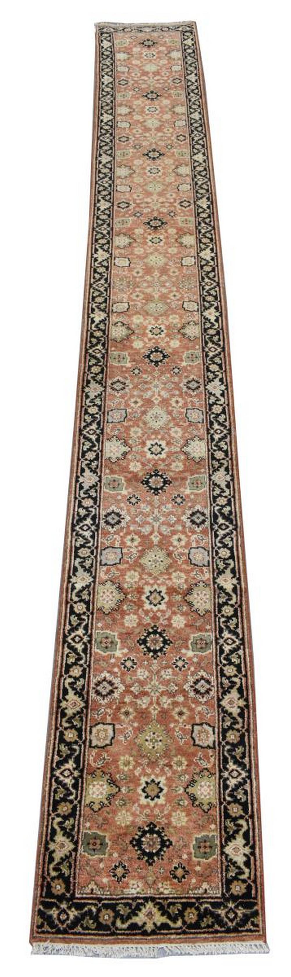 HAND-TIED PERSIAN MAHAL FLOOR RUNNER, 20'2" X 2'6" (1 of 3)