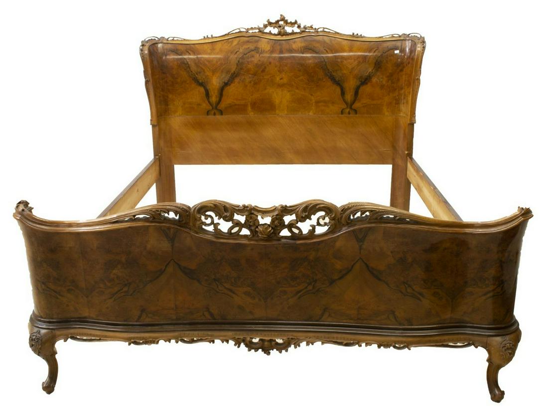ITALIAN VENETIAN BURLWOOD BED (1 of 2)