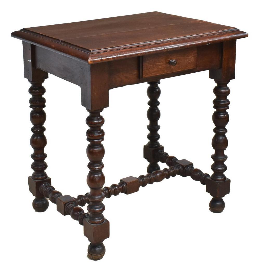 FRENCH LOUIS XIII STYLE OAK WRITING WORK TABLE (1 of 4)