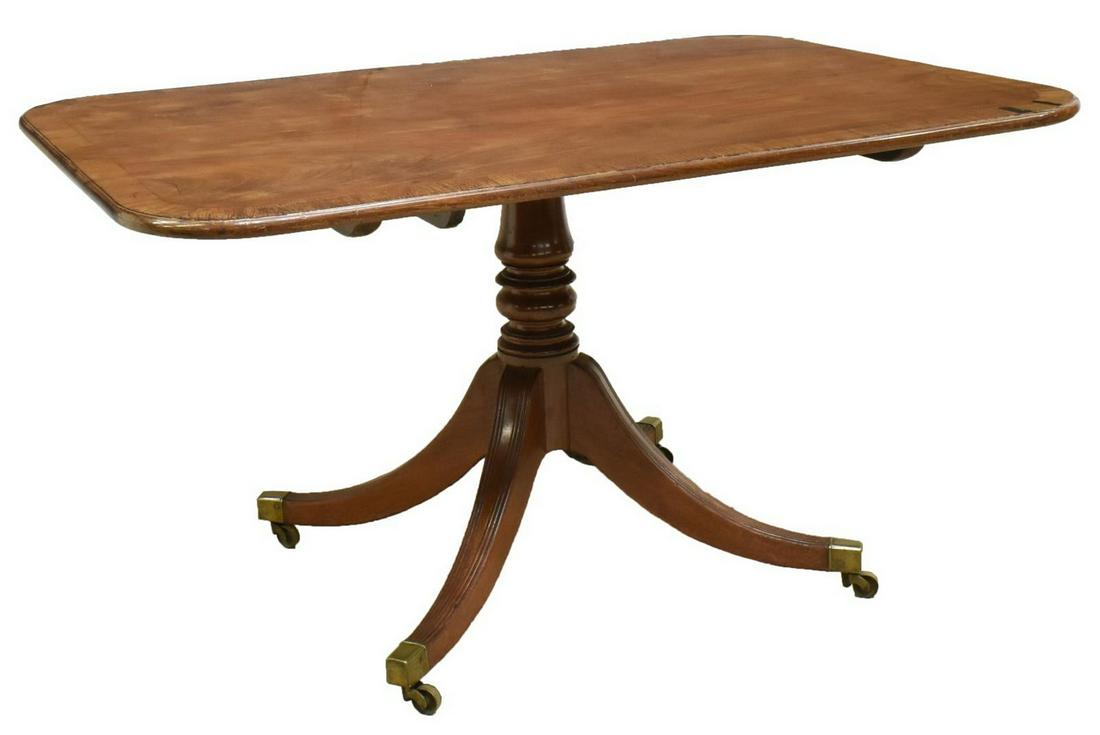 ENGLISH REGENCY STYLE MAHOGANY TILT-TOP TABLE (1 of 5)