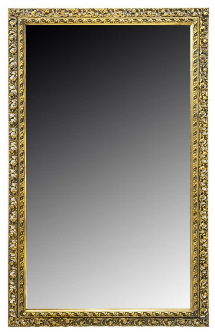 LARGE ITALIAN GILTWOOD WALL MIRROR (1 of 3)