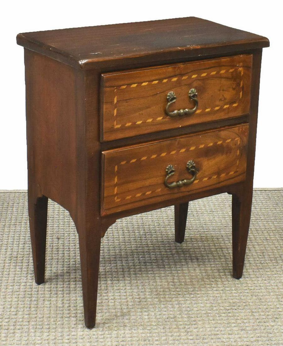 FRENCH PARQUETRY TWO-DRAWER NIGHTSTAND (1 of 4)