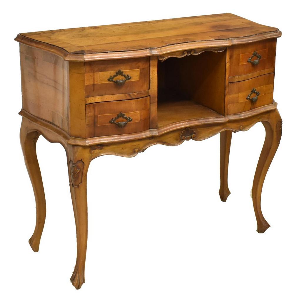 ITALIAN LOUIS XV STYLE PATCHWORK SIDE CABINET (1 of 4)