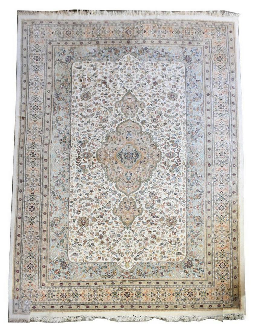 HAND-TIED INDO TABRIZ RUG, 16'10" x 11'1" (1 of 3)