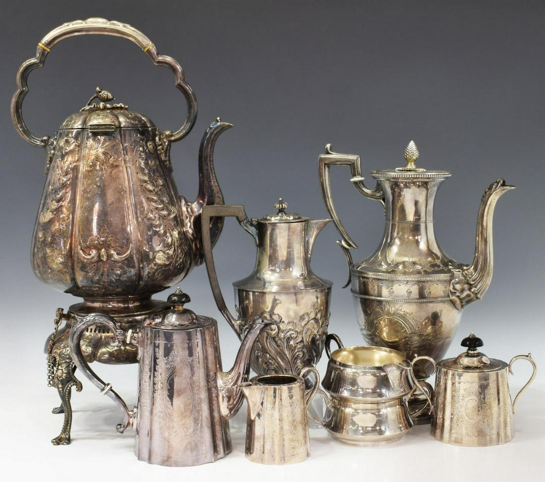 (8) COLLECTION SILVER PLATE COFFEE & TEA ITEMS (1 of 3)