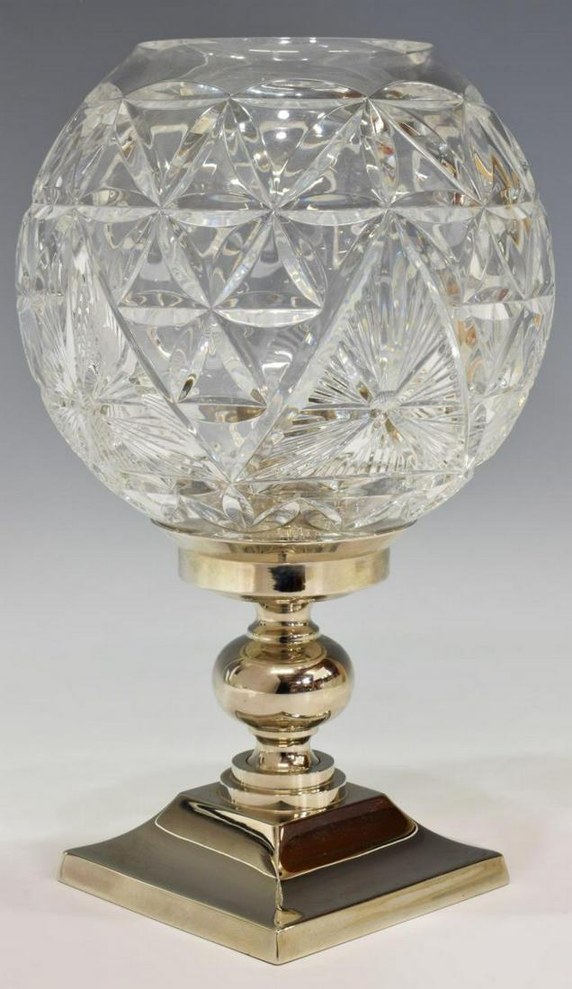 WATERFORD TIMES SQUARE CRYSTAL HURRICANE LAMP (1 of 3)