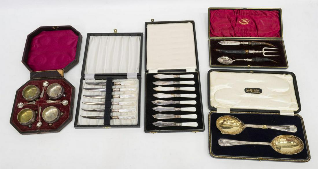 (23) SHEFFIELD SILVER PLATE FLATWARE, SALT CELLARS (1 of 6)