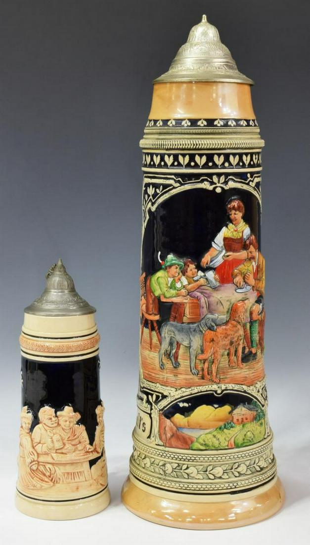 (2) GERMAN STONEWARE BEER STEINS, THEWALT (1 of 5)