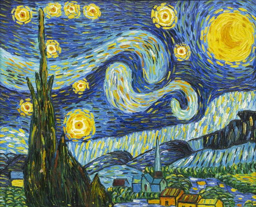 Reproduction Painting Starry Night After Van Gogh Jan 18 2020