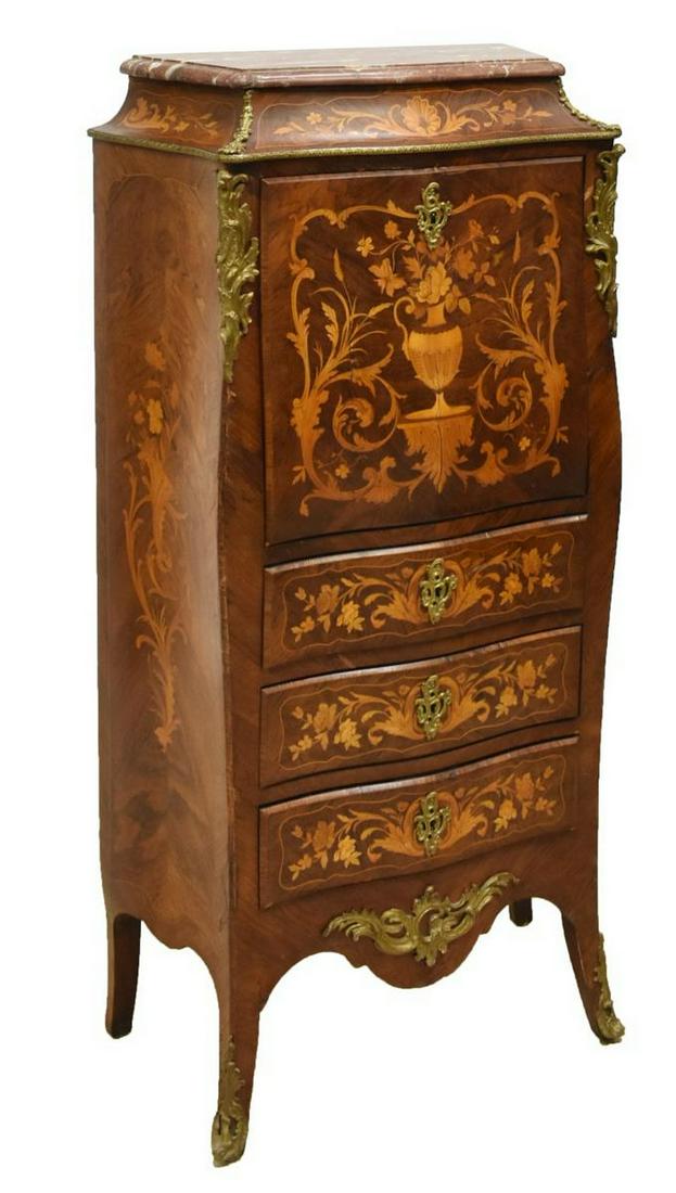 French Louis Xv Style Marble Top Writing Desk Jan 19 2020