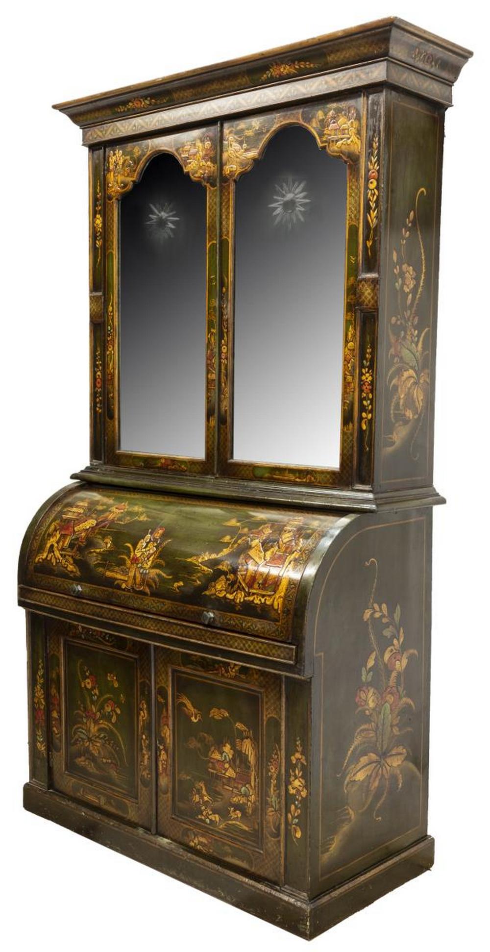 Chinoiserie Japanned Decorated Secretary Desk Jan 19 2020