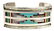 ALRIT HALOTE (ZUNI) INLAID STERLING CUFF BRACELET