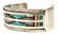ALRIT HALOTE (ZUNI) INLAID STERLING CUFF BRACELET - 2