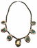 NATIVE AMERICAN SILVER & TURQUOISE BEADED NECKLACE