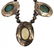 NATIVE AMERICAN SILVER & TURQUOISE BEADED NECKLACE - 2
