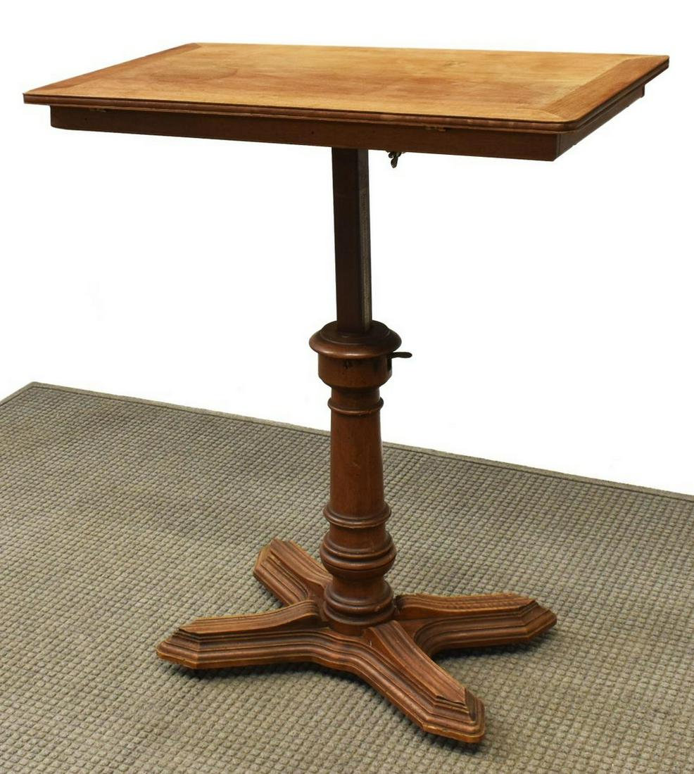 FRENCH MAHOGANY ADJUSTABLE DRAFTING TABLE (1 of 6)