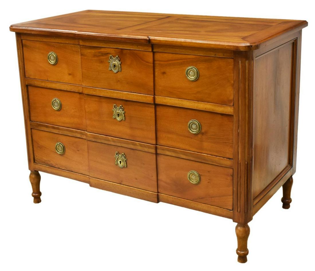 FRENCH LOUIS XVI STYLE THREE-DRAWER COMMODE (1 of 5)