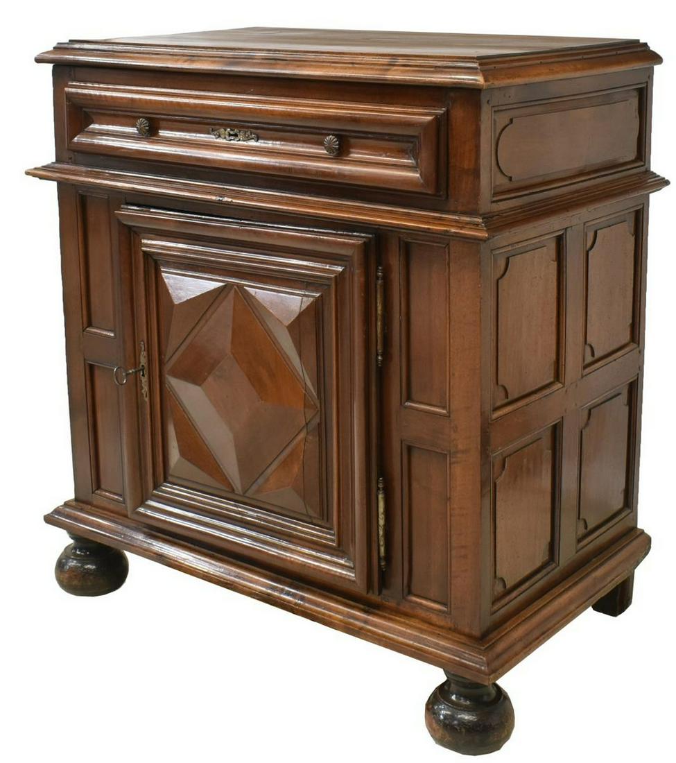 FRENCH LOUIS XIII STYLE WALNUT CONFITURIER CABINET (1 of 6)