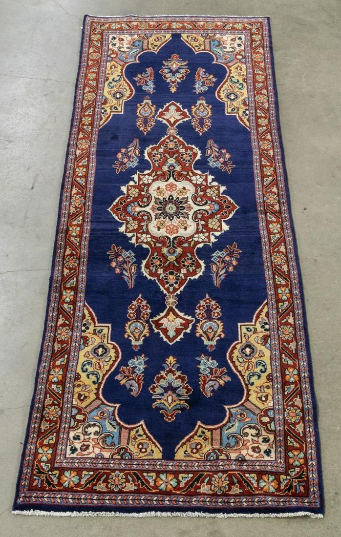 HAND-TIED PERSIAN ARDABIL FLOOR RUNNER 10'10"X3'7" (1 of 4)