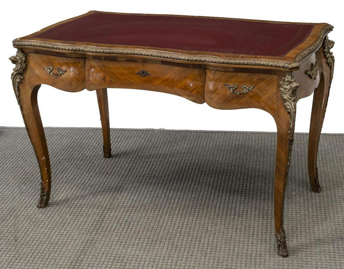 ITALIAN LOUIS XV STYLE ORMOLU-MOUNTED BUREAU PLAT (1 of 3)