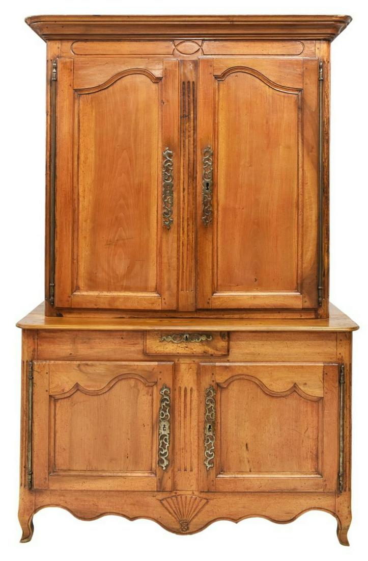 FRENCH PROVINCIAL WALNUT DEUX CORPS, 19TH C. (1 of 4)